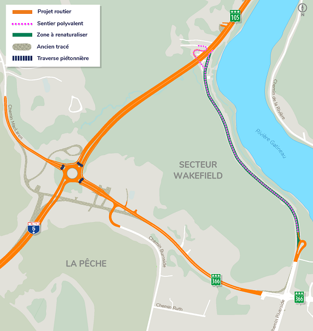 Travaux de prolongement de l'autoroute 5